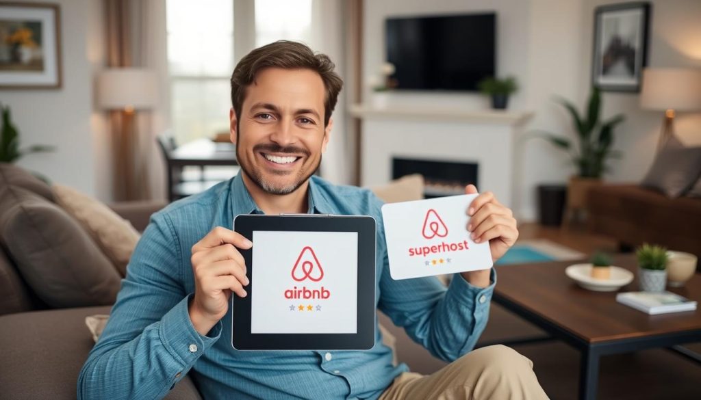 Erfolgreicher Airbnb Superhost mit Badge