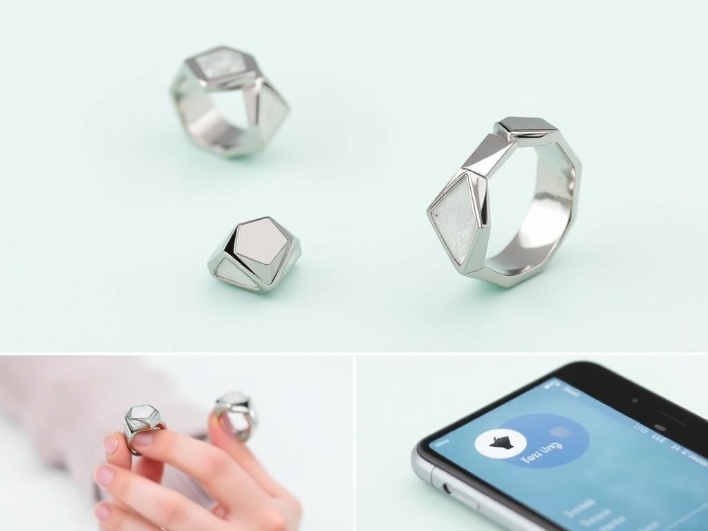 Evie Ring mit geometrischem Design im Smart Ring Test 2025 Evie Ring mit geometrischem Design im Smart Ring Test 2025