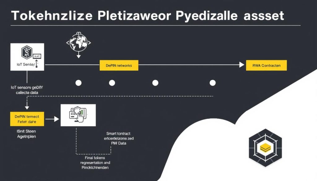 Technischer Prozess der Tokenisierung physischer Vermögenswerte über DePIN und Blockchain