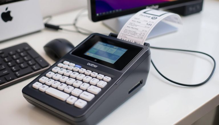 Brother P-touch PT-D600 Beschriftungsgerät fürs Büro mit großem Farbdisplay und PC-Anschluss