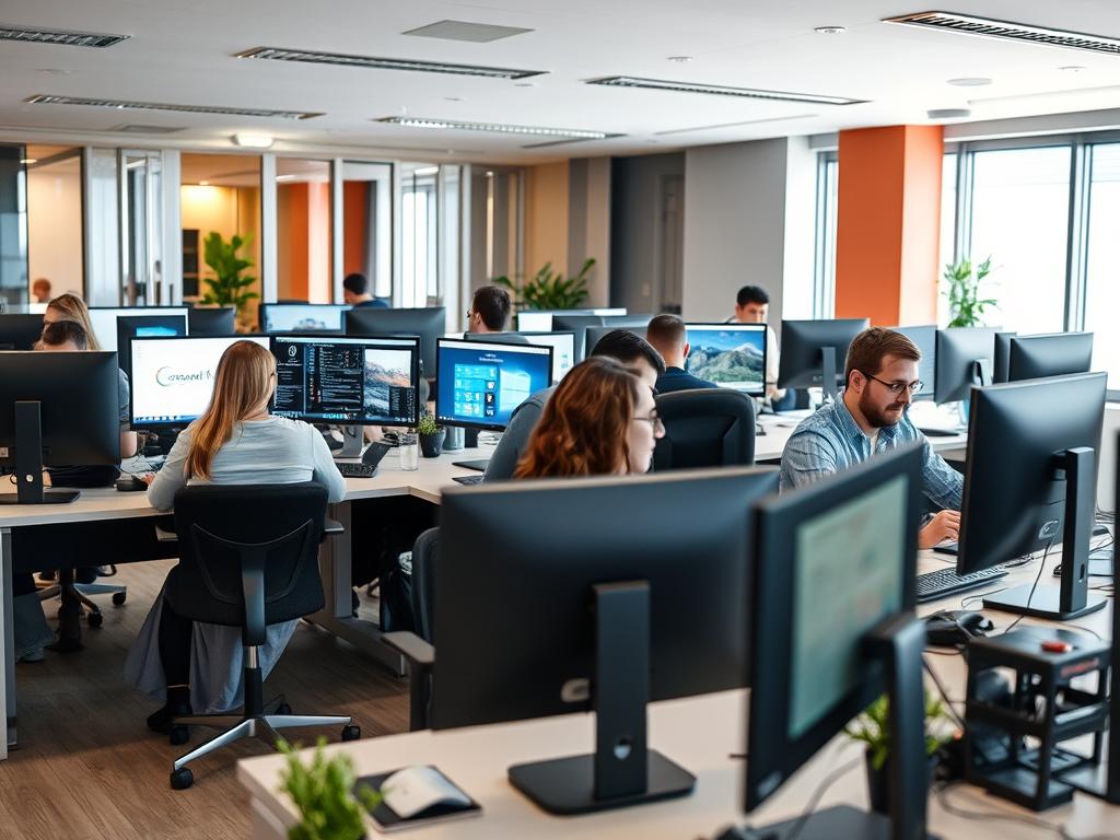 IT-Fachkräfte in einem bulgarischen Büro