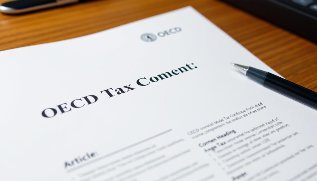 OECD-Musterabkommen Dokument mit Artikeln zur Vermeidung der Doppelbesteuerung