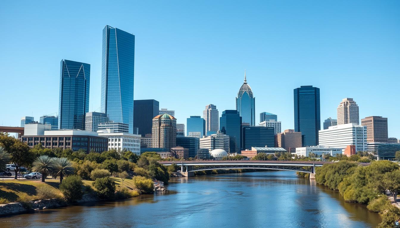 Skyline von Austin, Texas - idealer Standort für eine Firma gründen in Texas
