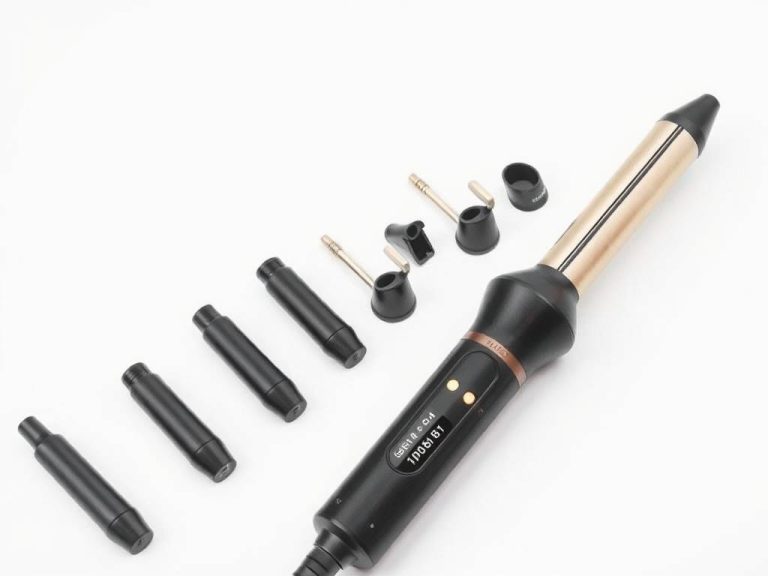 Lockenstab mit verschiedenen Aufsätzen für unterschiedliche Lockengrößen