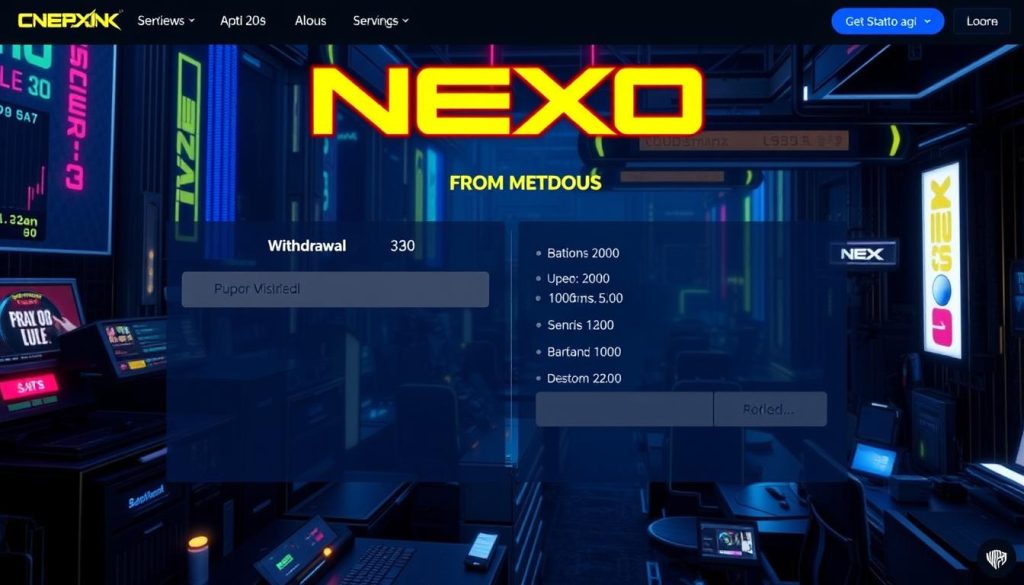 NEXO Einzahlung Auszahlung Methoden