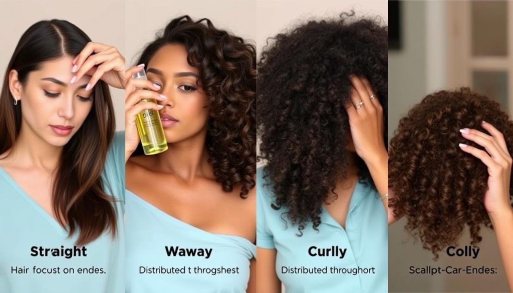 Verschiedene Haartypen mit passender Haaröl-Anwendung Verschiedene Haartypen mit passender Haaröl-Anwendung