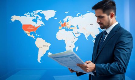 Offshore Firma Konzept mit Weltkarte und Steuervorteilen
