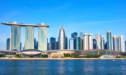 Skyline von Singapur mit Marina Bay Sands und Geschäftsviertel - Stiftung in Singapur gründen