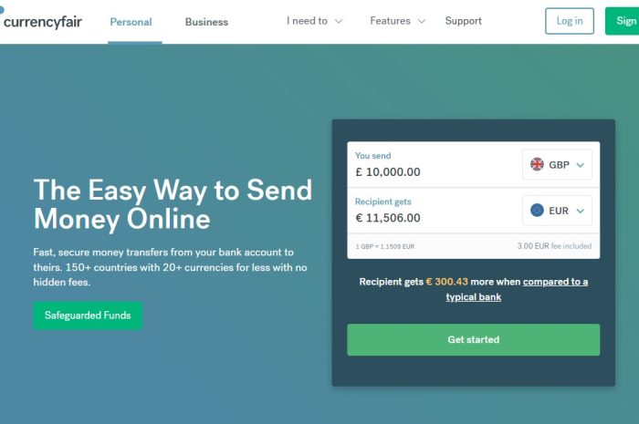 CurrencyFair — FX-Wechselservices, relevant bei hohen Beträgen.