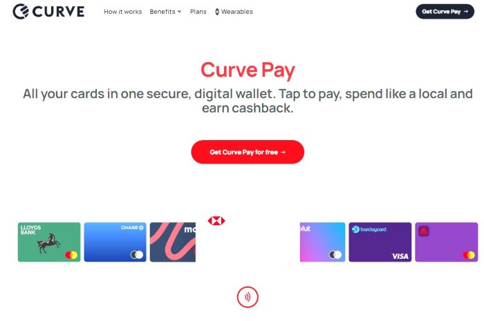 Curve — Karte & App, bündelt mehrere Karten, bietet FX-Vorteile; praktisch für Reisende, da bestehende Karten weiterverwendet werden.