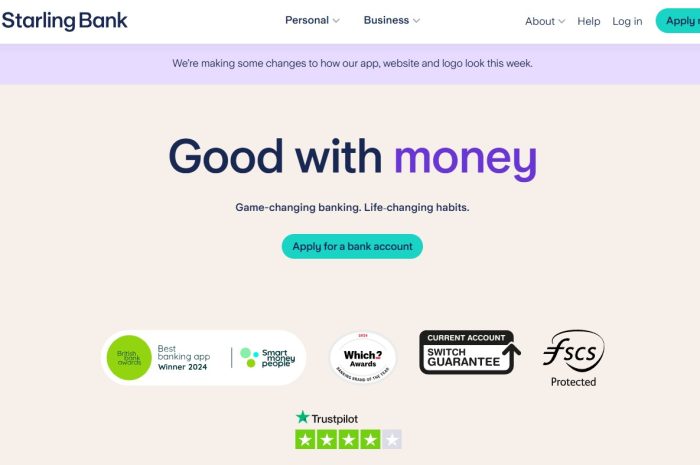 Starling Bank — Starke UK-Bank mit sehr gutem App-Erlebnis; aber derzeit UK-Fokus (Achtung Brexit-Limits)