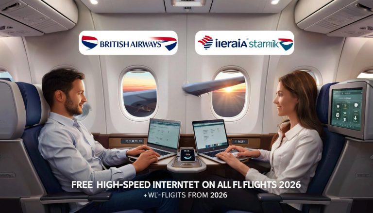British Airways und Iberia: Kostenloses Starlink-WLAN ab 2026