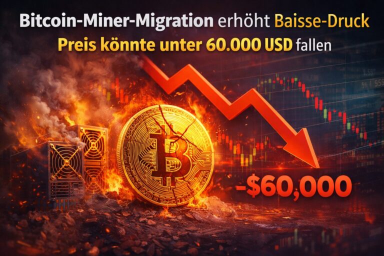 Bitcoin-Miner-Migration erhöht Baisse-Druck, Preis könnte unter 60.000 USD fallen