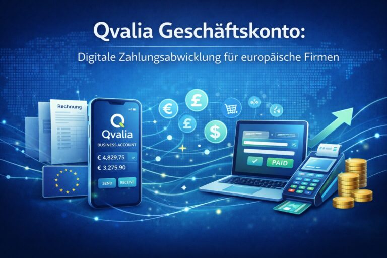 Qvalia Geschäftskonto: Digitale Zahlungsabwicklung für europäische Firmen