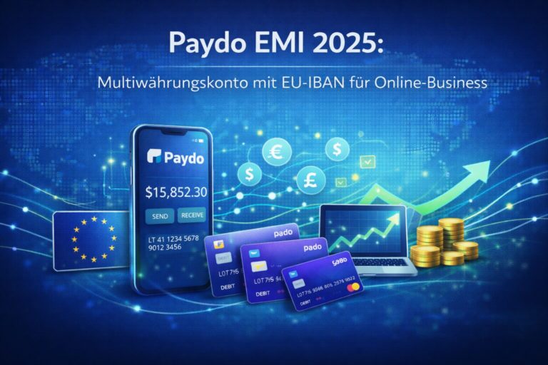 Paydo EMI 2025: Multiwährungskonto mit EU‑IBAN für Online‑Business