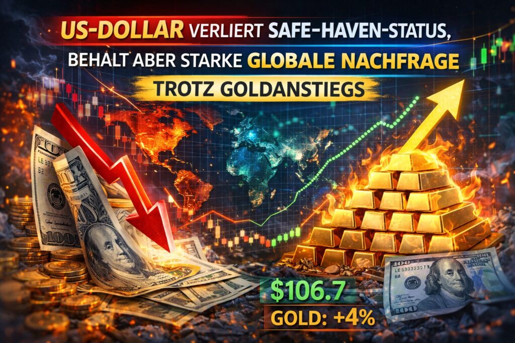 US-Dollar verliert Safe-Haven-Status, behält aber starke globale Nachfrage trotz Goldanstiegs 4 US-Dollar verliert Safe-Haven-Status, behält aber starke globale Nachfrage trotz Goldanstiegs