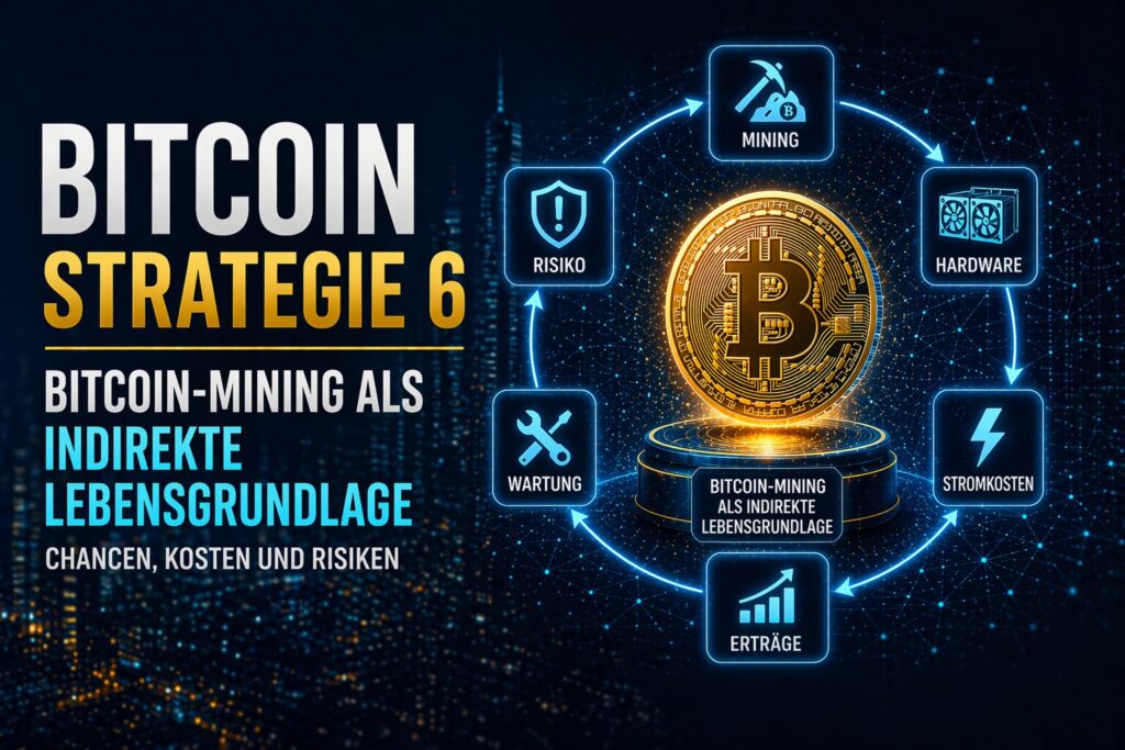 Bitcoint Strategie 6: Bitcoin-Mining als indirekte Lebensgrundlage.