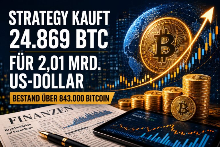 Strategy kauft 24.869 BTC f&uuml;r 2,01 Mrd. US-Dollar