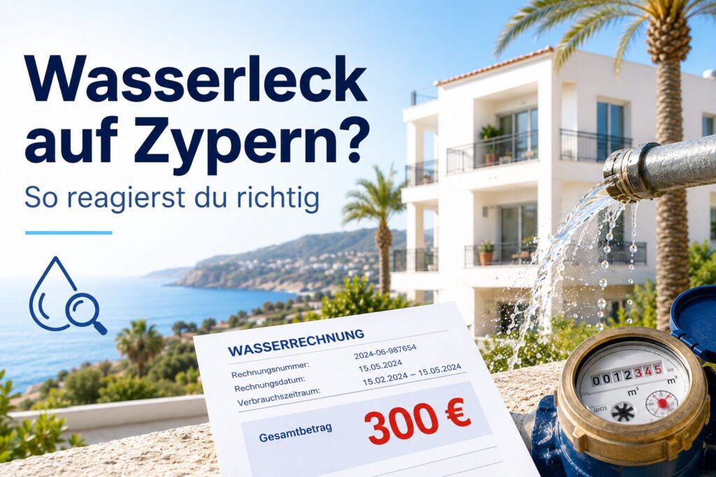 Wasserleck auf Zypern? Die Rechnung haut dich vom Hocker? Keine Panik &ndash; so handelst du richtig