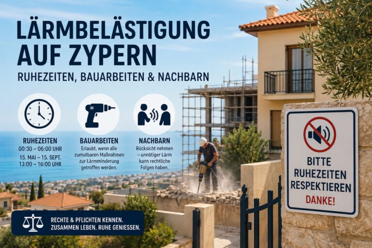 L&auml;rmbel&auml;stigung auf Zypern: