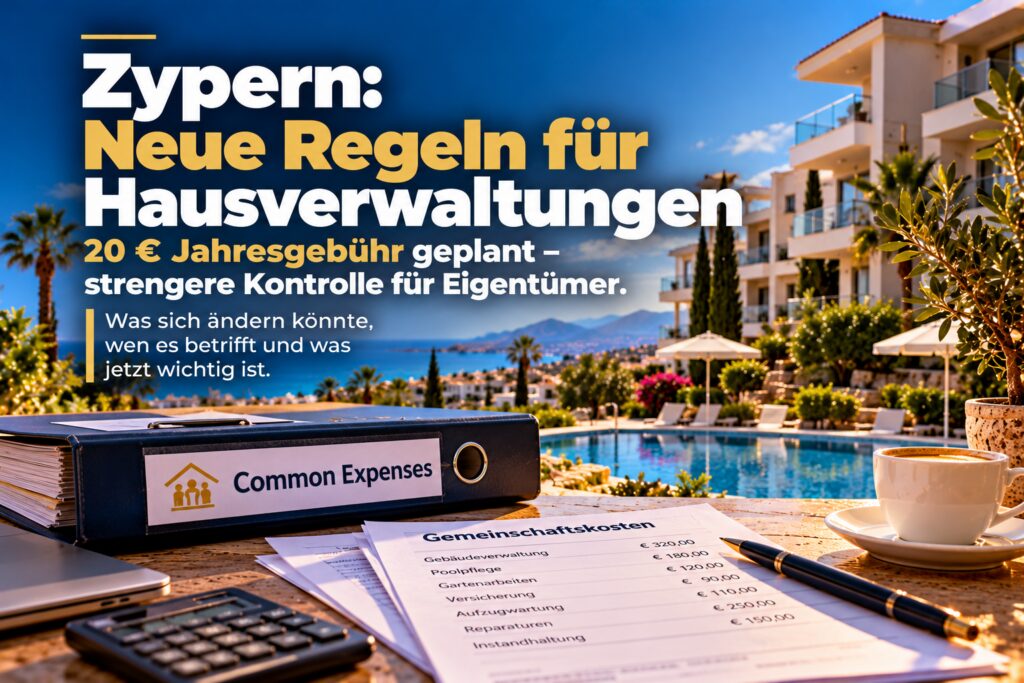 Zypern reformiert Hausverwaltungen: Neue Geb&uuml;hren und strengere Regeln f&uuml;r Eigent&uuml;mer