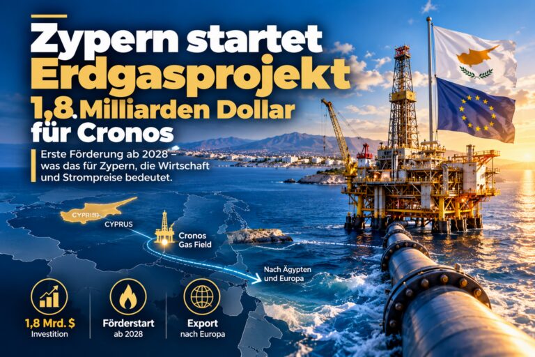 Zypern startet Erdgasprojekt: 1,8 Milliarden Dollar f&uuml;r Cronos